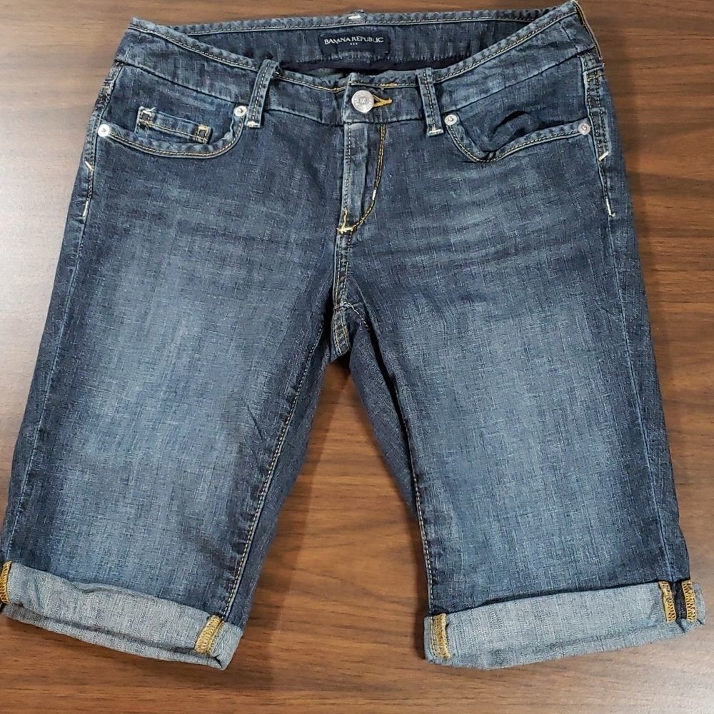 Banana Republic Bermuda Denim Shorts Sz 27/4